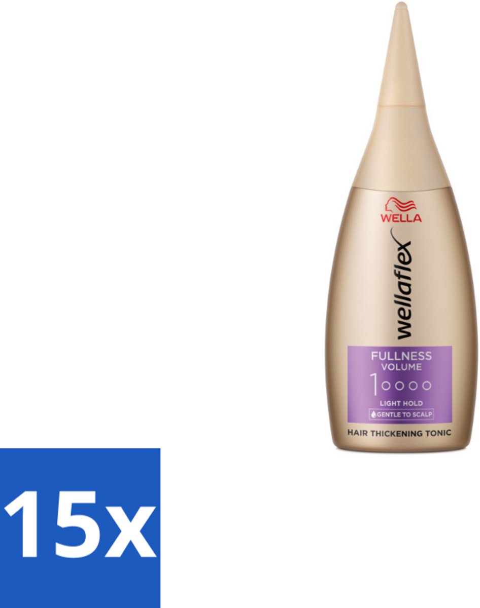 15 x Wella – Flex Fullness Volume – Haar Tonic – 100 ml - Haarverdikker - Volume - Lift - UV Bescherming - Vegan Haarverzorging