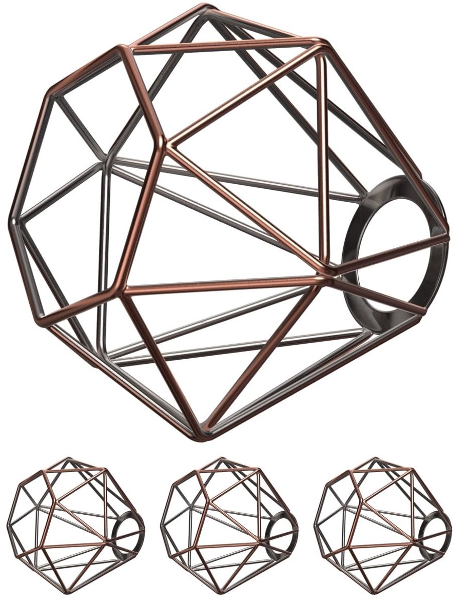 Elzusha - Set van 4 Universele Lampenkappen in Bronskleur