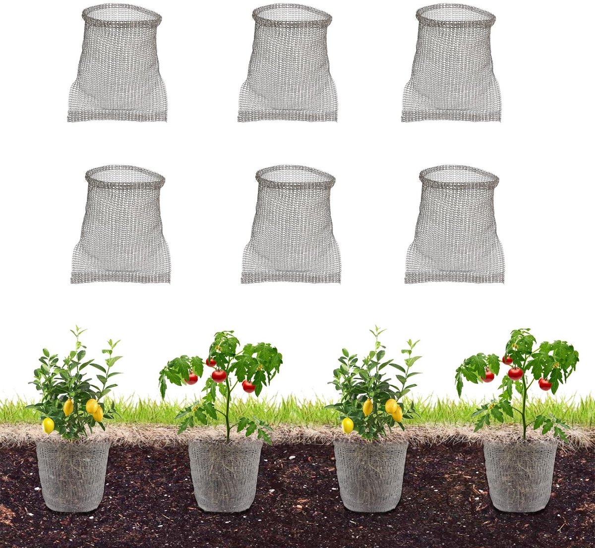 Elzusha - Set van 6 RVS Wortelbeschermers voor Planten