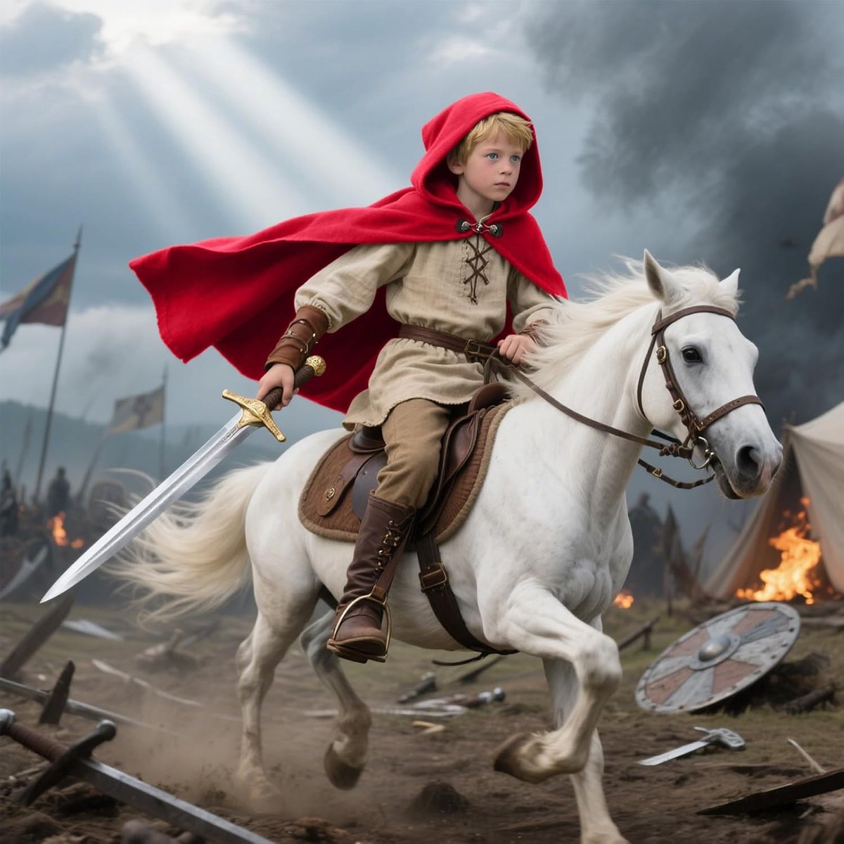 Middeleeuwse Cape met Kap voor Mannen - Renaissance Kostuum voor Halloween en Thematische Feesten