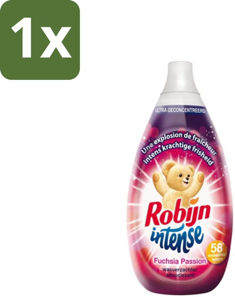 Robijn Intense - Wasverzachter - Intense Fuchsia Passion - 870ml - 58 Wasbeurten - 1 stuk