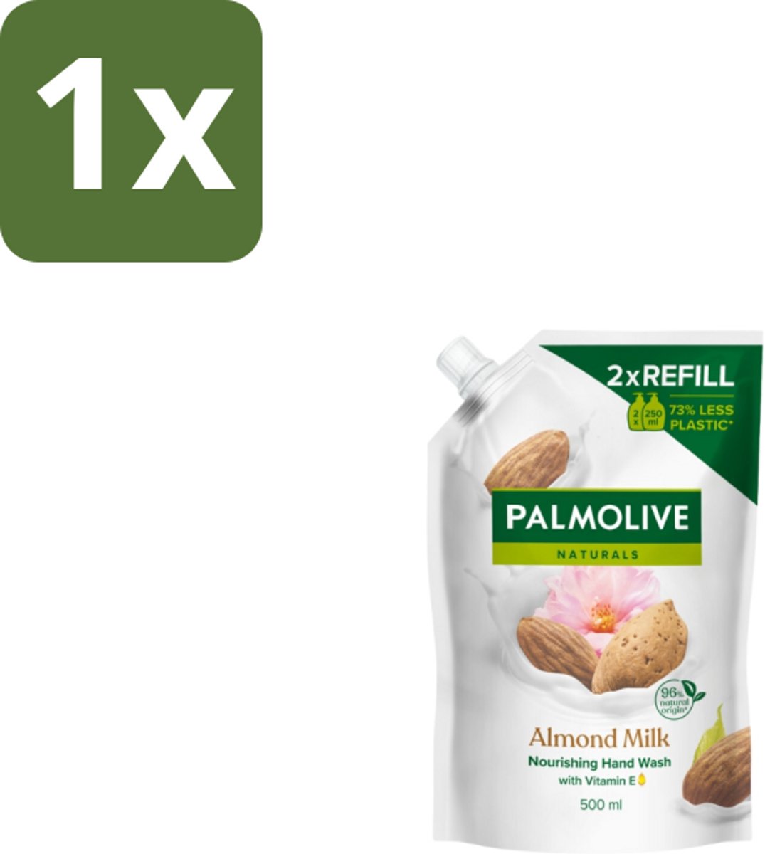 Palmolive – Handzeep Navulling – Naturals Almond Milk – 500 ml - 1 stuk