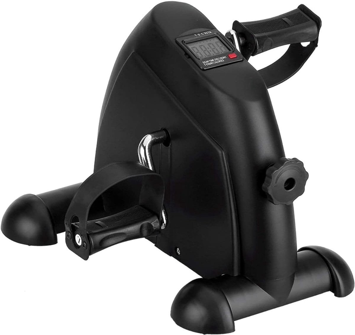 Klarven® Bureaufiets Zwart - Bureau Fiets Trainer met LCD-Display - Instelbare Weerstand voor Arm- en Beentraining - B 41 x D 30 x H 39 cm