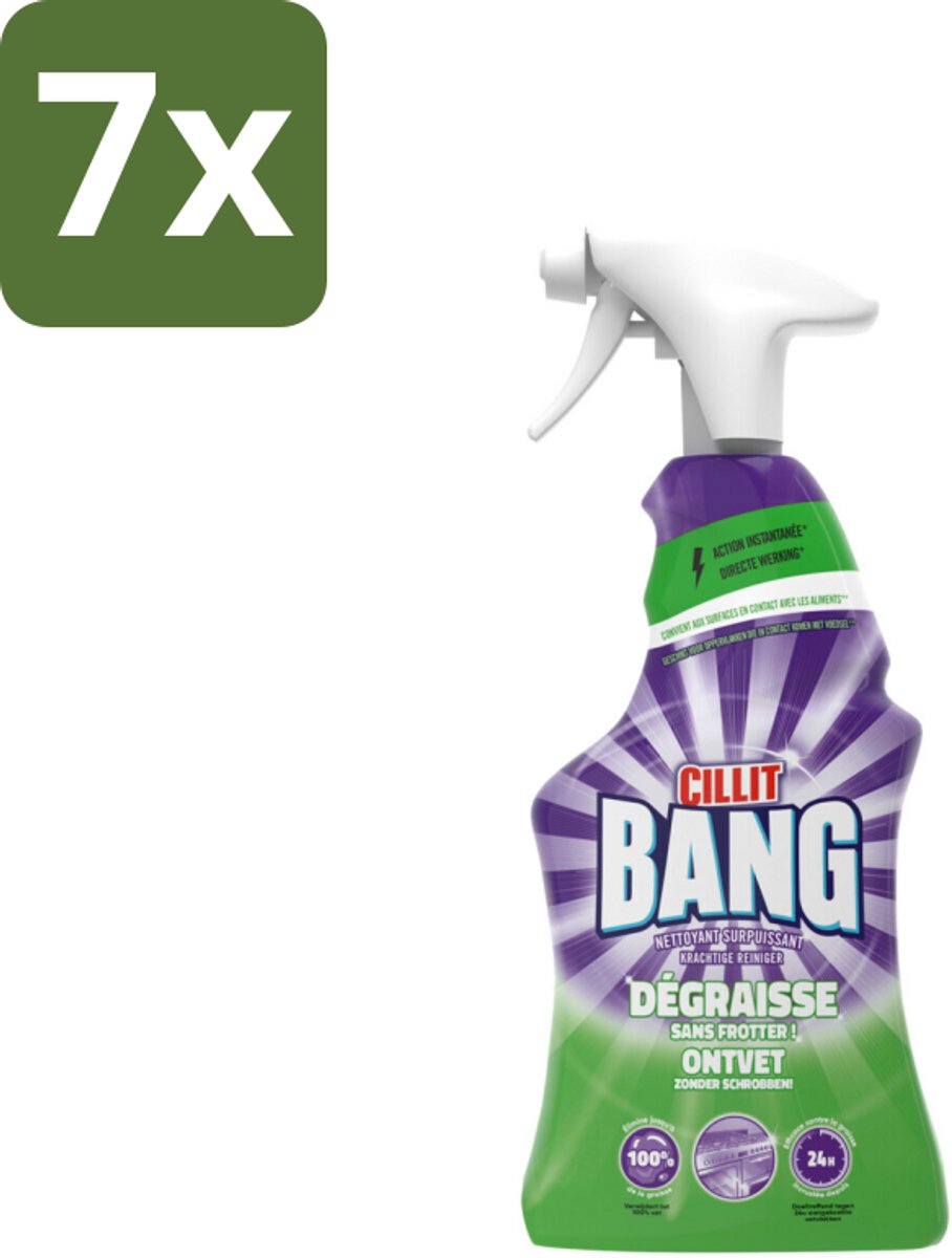 Cillit Bang – Schoonmaakspray – Universal Ontvetter – 750 ml - Bulkverpakking - 7 stuks