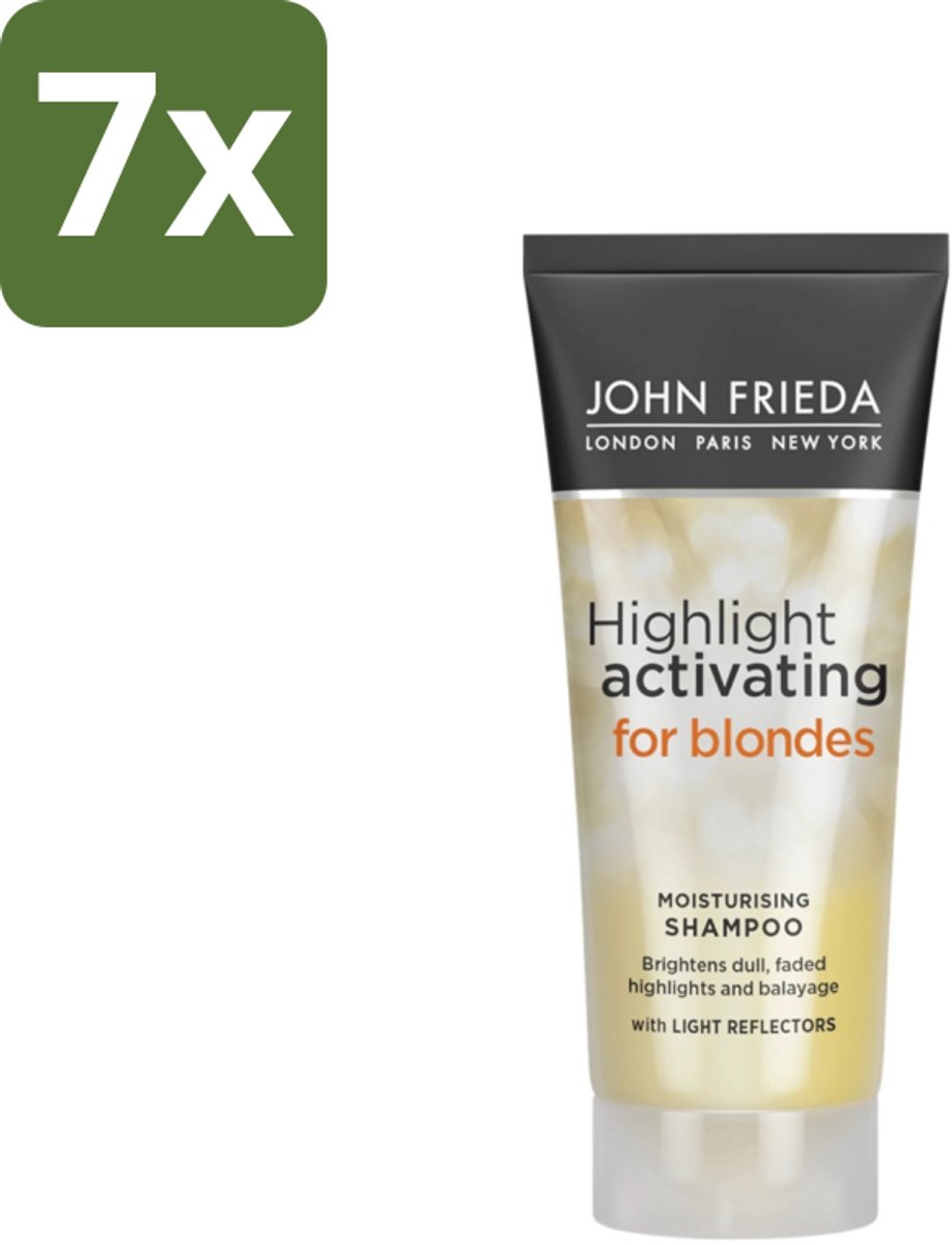 John Frieda – Shampoo – Sheer Blonde Highlight Activating Brightening – Voor highlights – 250 ml - Bulkverpakking - 7 stuks