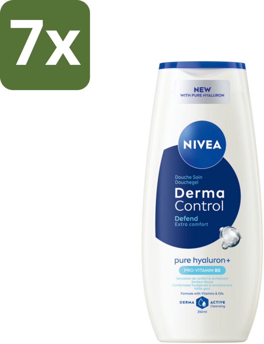 NIVEA – Showergel – Derma Control Defend – 250 ml - Bulkverpakking - 7 stuks