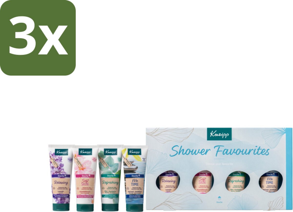 Kneipp – Shower Favourites – Luxe Geschenkset - Bulkverpakking - 3 stuks