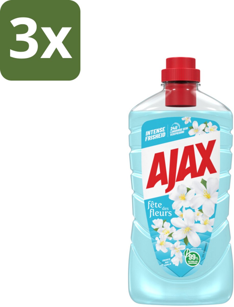 Ajax – Allesreiniger – Jasmijn - 1000 ml - Bulkverpakking - 3 stuks