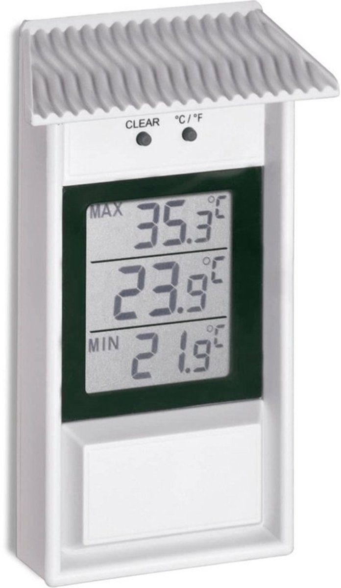 Thermometer met minimum- en maximumweergave voor binnen en buiten - Waterdicht en Compact