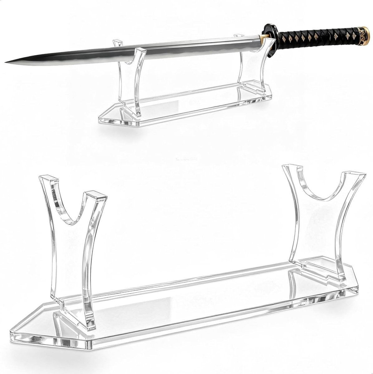 Transparante Acryl Zwaardhouder voor Katana, Dagger, Bijl en Mes - Ideaal voor Decoratie en Display