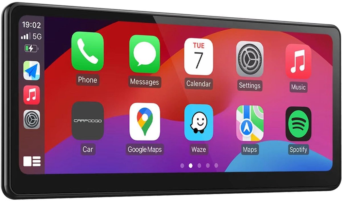 CarPlay Scherm 8,9 Inch – Draadloos Apple CarPlay & Android Auto – 60 FPS – 1920×720 IPS – 700 Nits