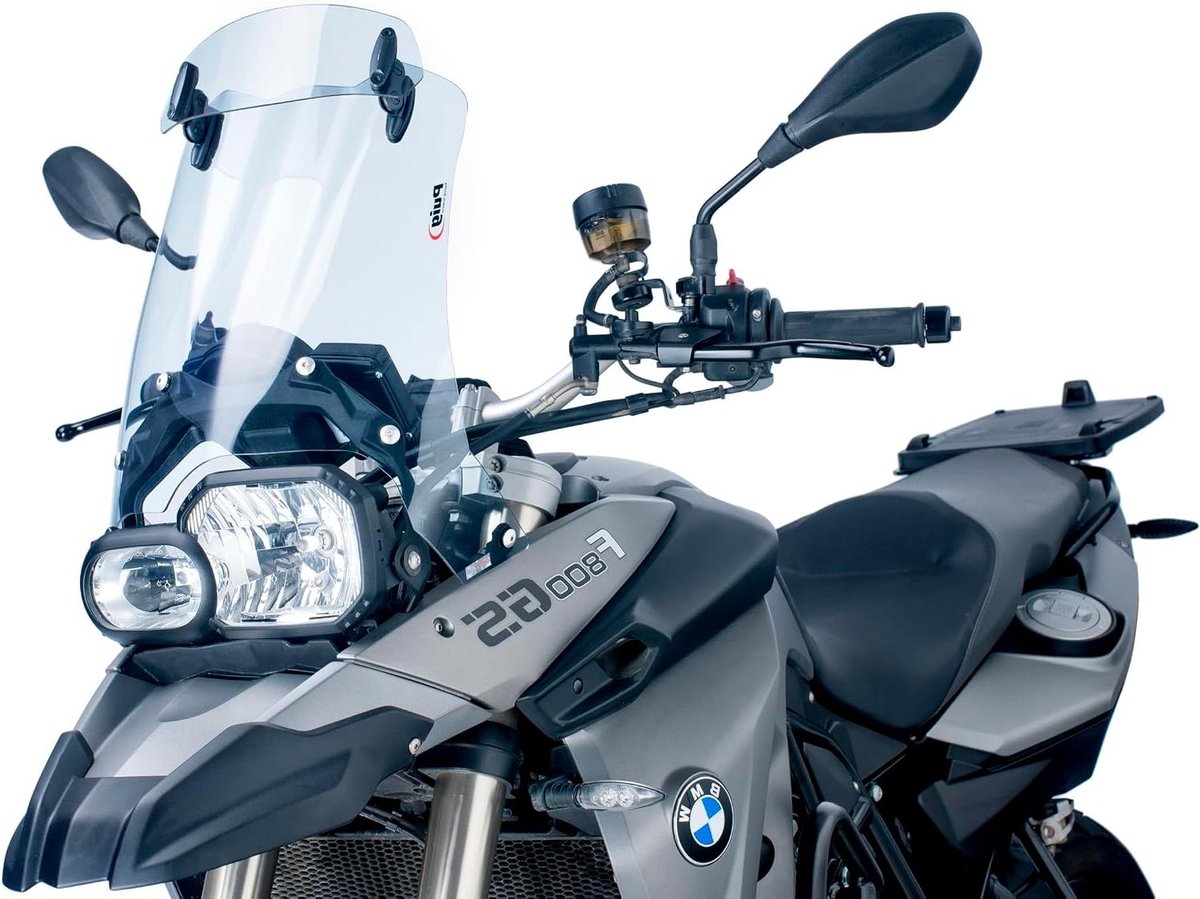 Touring Windscherm - Motorruit met vizier - Comfortabel rijden - Verstelbare windstroom - 3-4 mm dik - Transparant