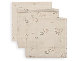 Jollein Hydrofiel Monddoekje 31x31cm Woolly (3pack)