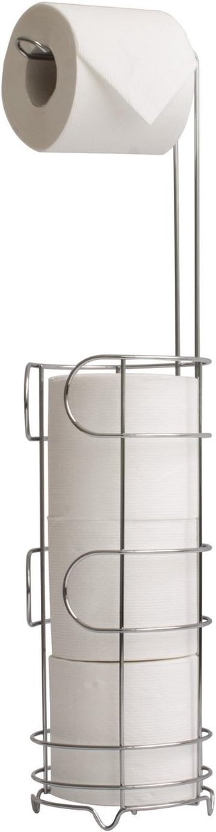Toiletrolhouder met bakje - Chroom - 14 x 59,7 cm - Ruimtebesparend - Voor Badkamer