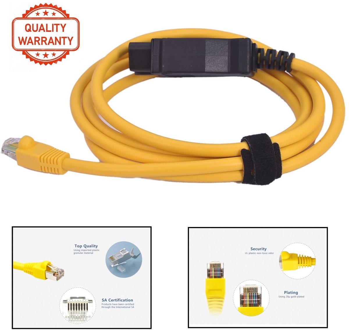 Goldplay – Enet-RJ-45 kabel, aansluitgereedschap, Ethernet naar OBD, interfacekabel, codering voor F-serie, voor BMW - ShopVlot