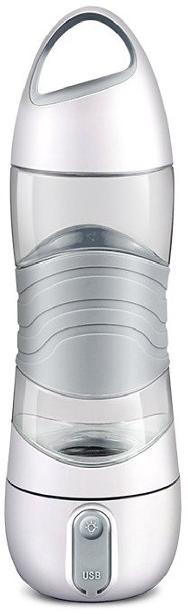 Merkloze Sportfles met Vernevelaar en Timer - 400ml Grijs