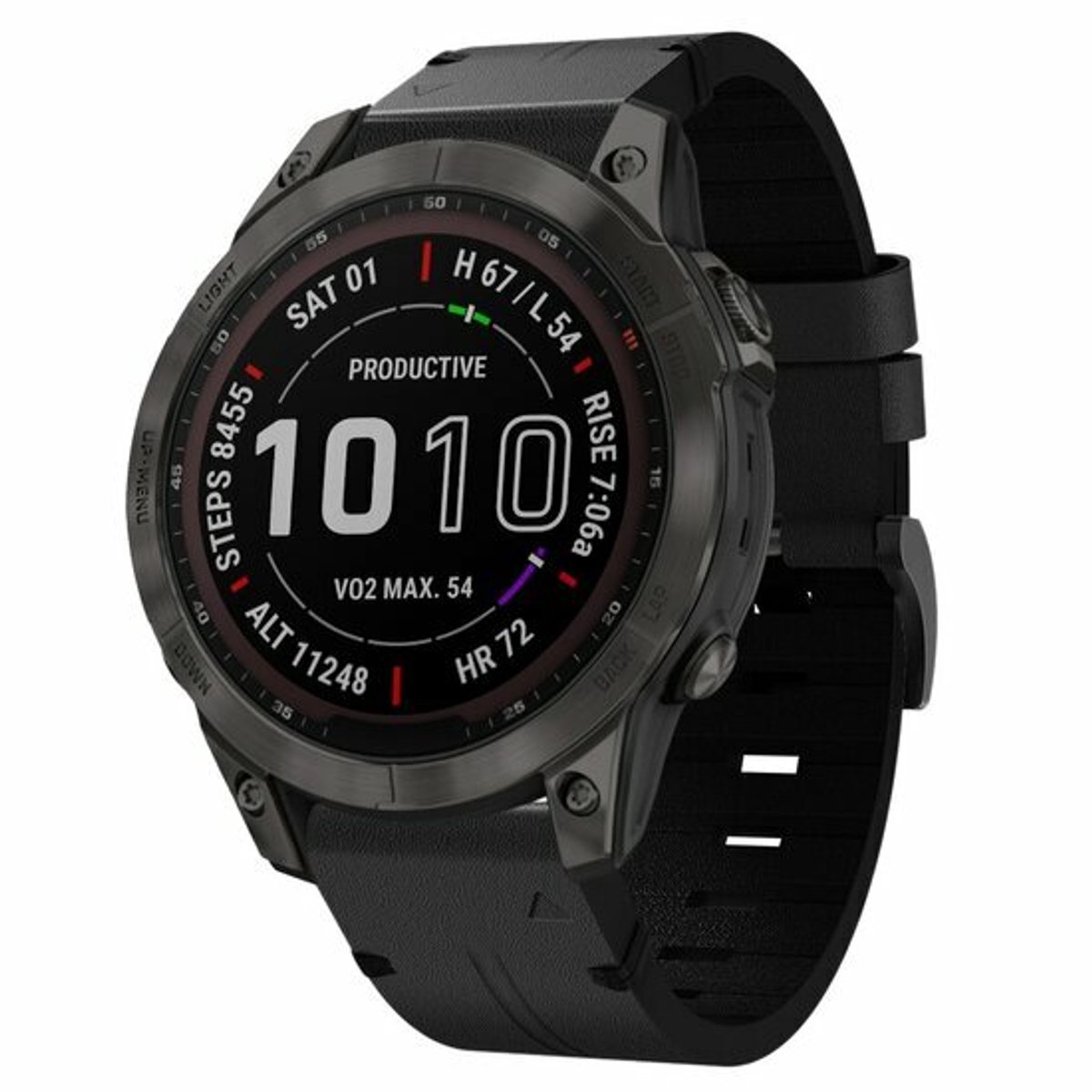 By Qubix - Geschikt voor Garmin bandje - 22mm Quickfit - Leren bandje - Zwart - Geschikt voor Garmin Fenix 9 / 9 pro - 47mm