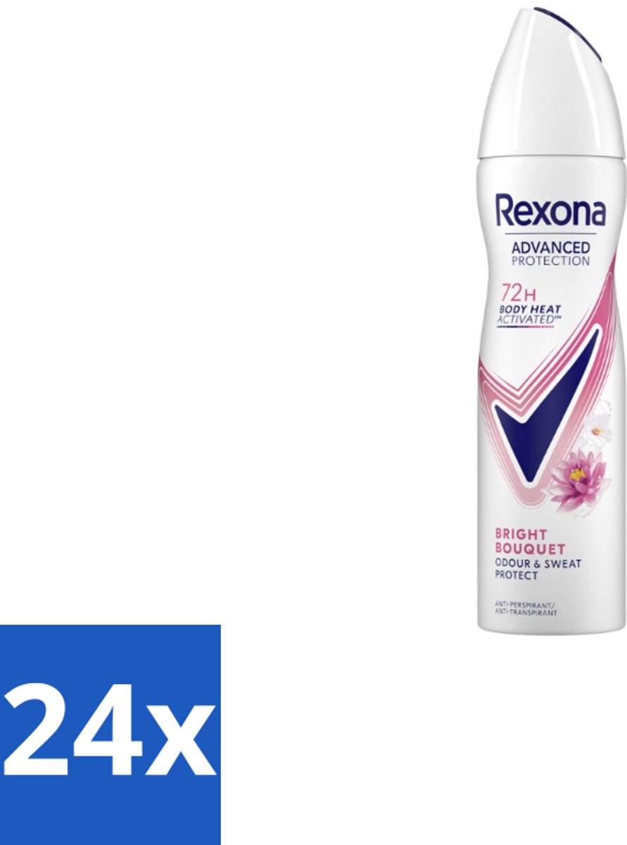 Rexona – Deodorant Spray – Advanced Protection Bright Bouquet – 150 ml - Voordeelverpakking - 24 stuks