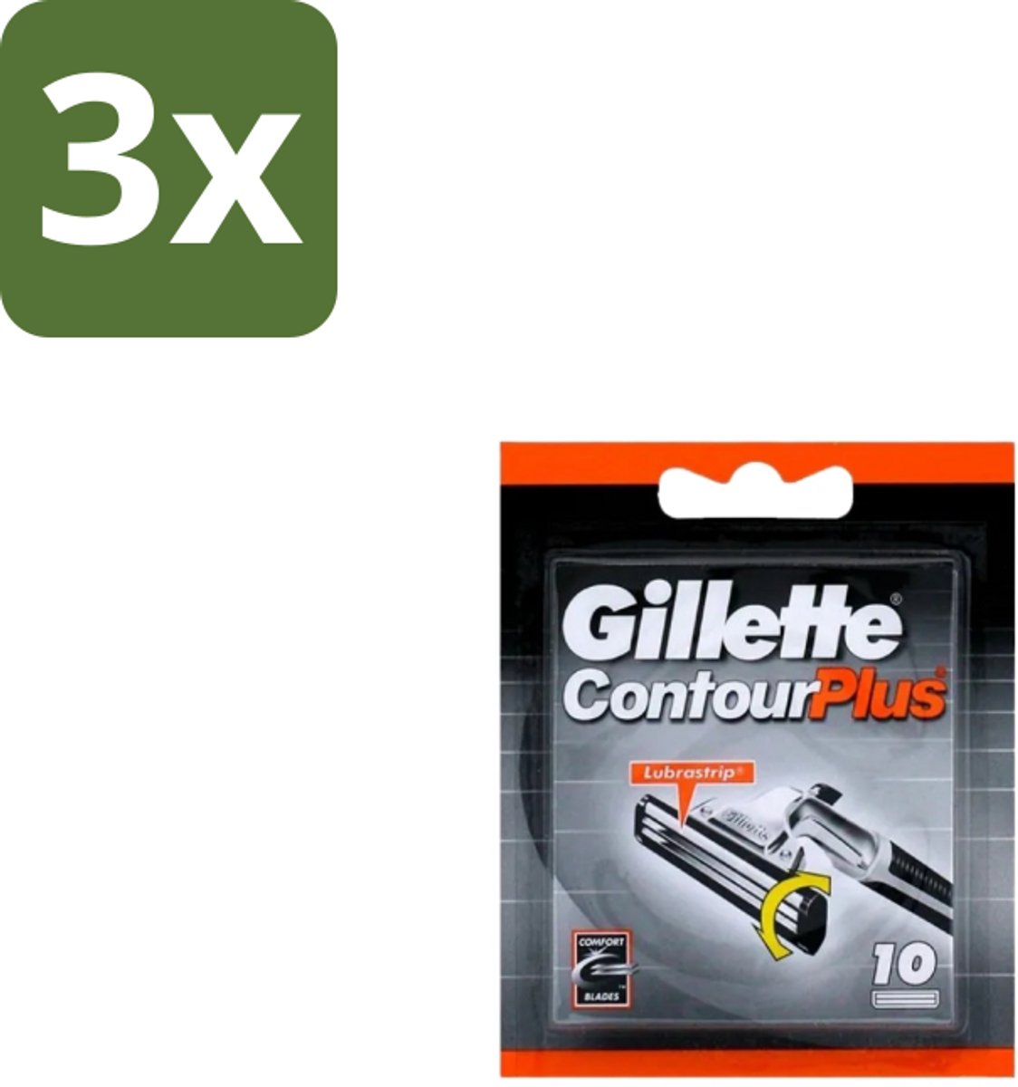 3 x Gillette Contour Plus – Wegwerpscheermesjes – 10 mesjes - Scheermesjes - Scheermes - Scheersysteem - Scheerbeurt - Huidcomfort