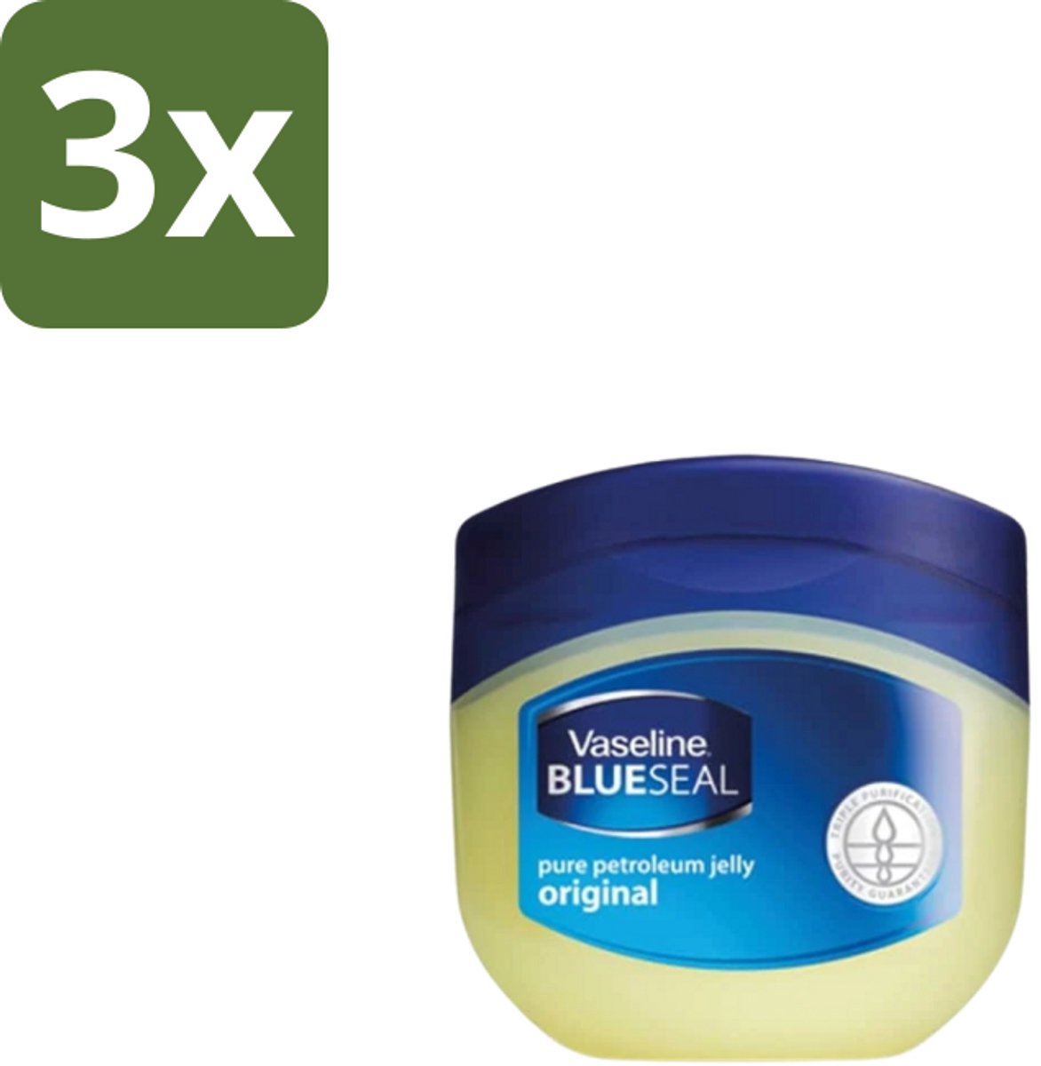 Vaseline – Dagcrème – Blue Seal Pure Petroleum Jelly – 250 g - Bulkverpakking - 3 stuks