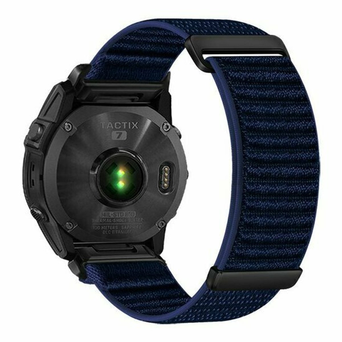 By Qubix - Geschikt voor Garmin bandje - 20mm Quickfit - Nylon Sport Loop bandje - Donkerblauw - Geschikt voor Garmin Fenix 9 / 9 pro - 43mm