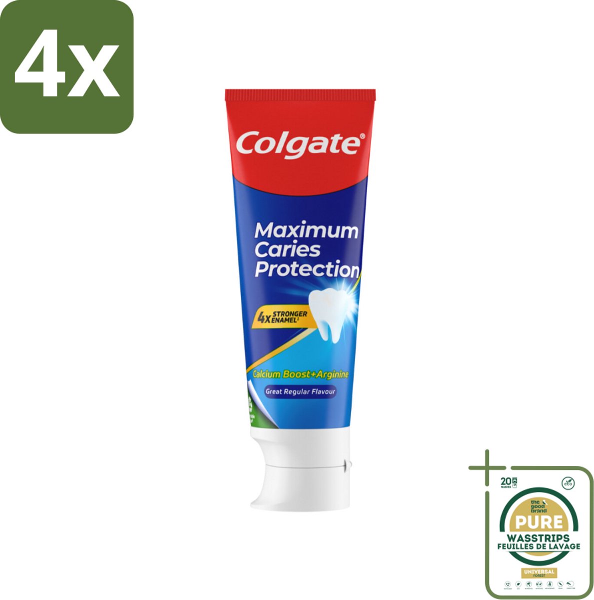 Colgate Tandpasta Caries Protection 75 ml - Voordeelverpakking - 4 stuks - Tandpasta - Cariës