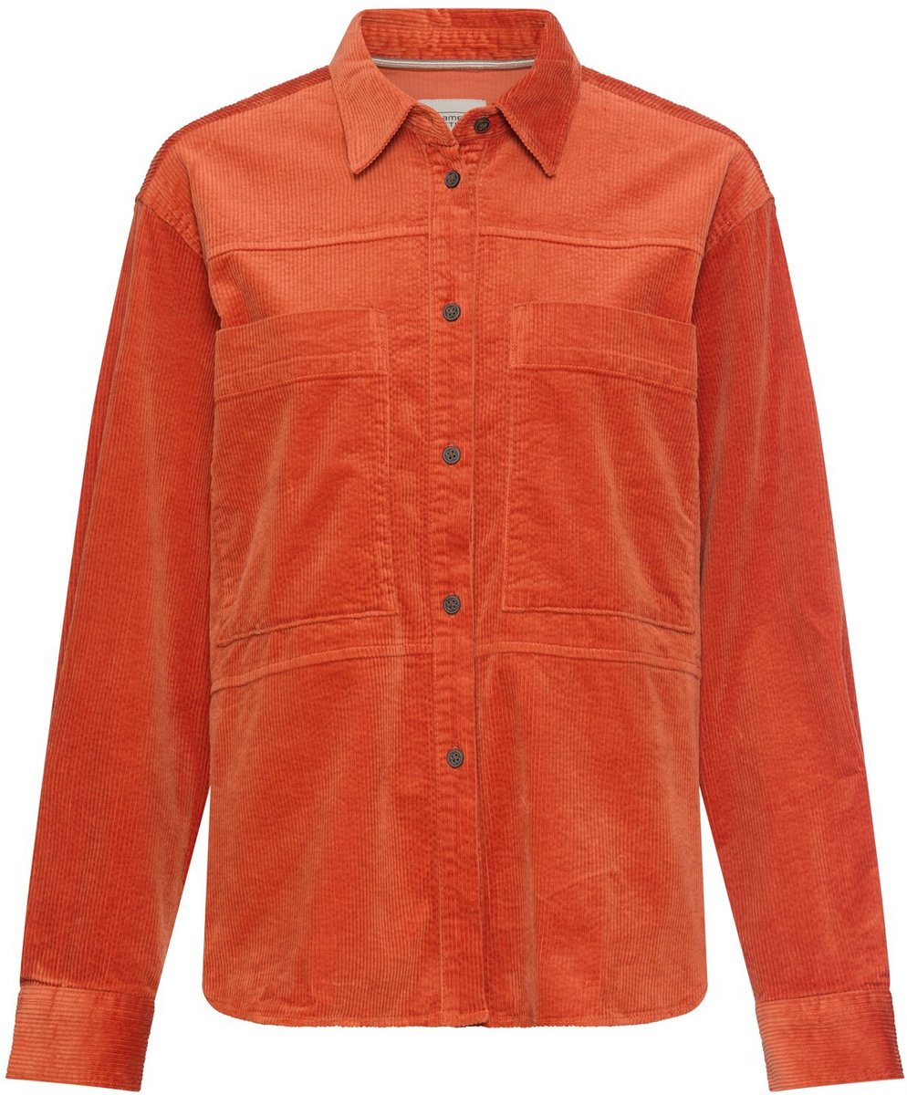 camel active Oversized blouse met overhemdkraag - Maat womenswear-XXL - Oranje