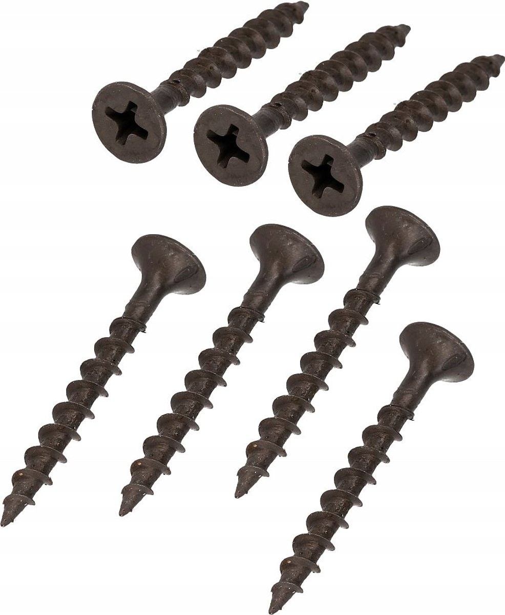 STALCO KMD Schroeven voor Hout 3,5x25mm - 200 Stuks - Fosfaat Zwart