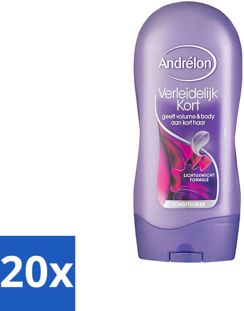 20 x Andrélon - Verleidelijk Kort - Conditioner - Voor Kort Haar - 300 ml - Kort Haar Conditioner - Volume Voor Kort Haar - Verzorging Kort Haar - Luchtig Haar - Soepel Haar