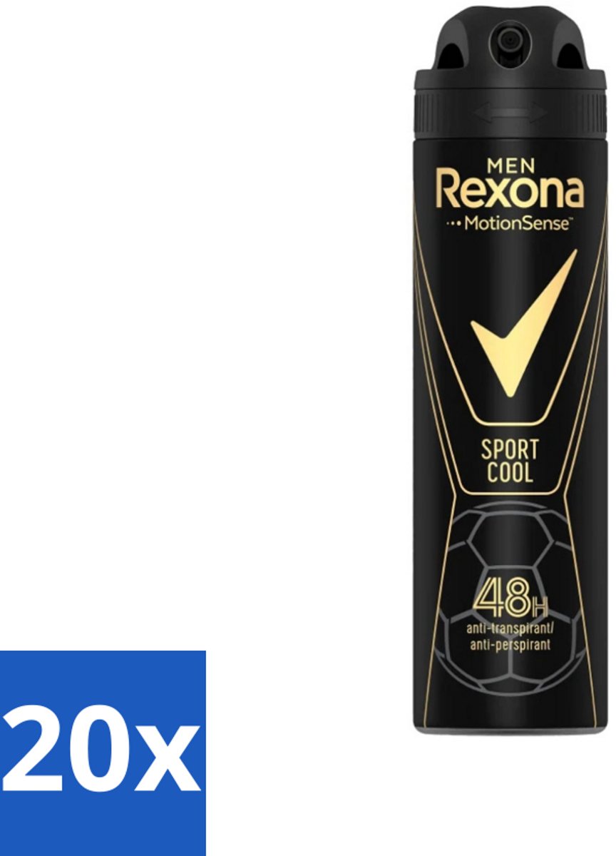 Rexona Men - Sport Cool - Deodorant Spray - Anti Transpirant - 150 ml - Bulkverpakking - 20 stuks