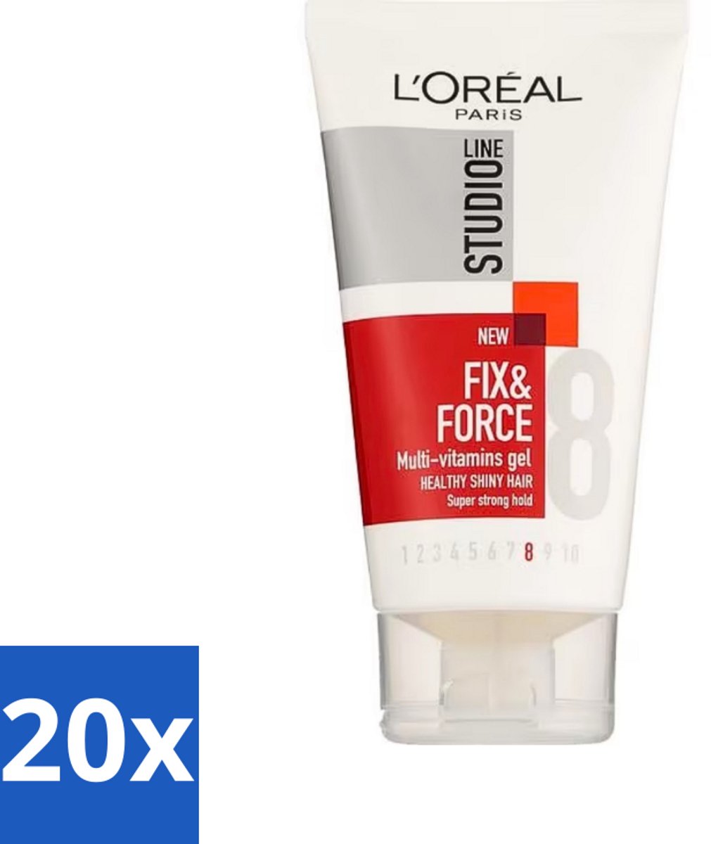L'Oréal Paris - Studio Line Essentials - Fix & Force - Gel - Super Strong - 150 ml - Bulkverpakking - 20 stuks