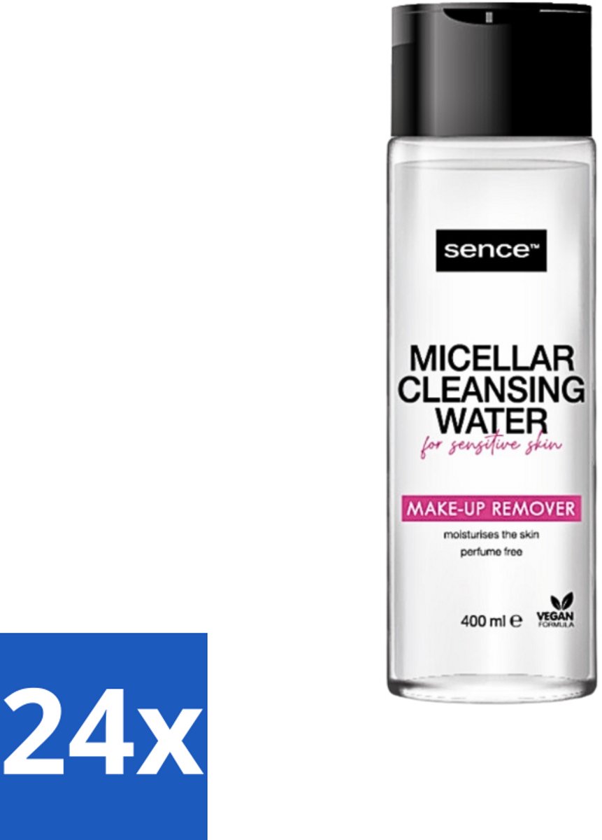 Sence - Gevoelige Huid - Micellair Water - Make-up Remover - 400 ml - Voordeelverpakking - 24 stuks