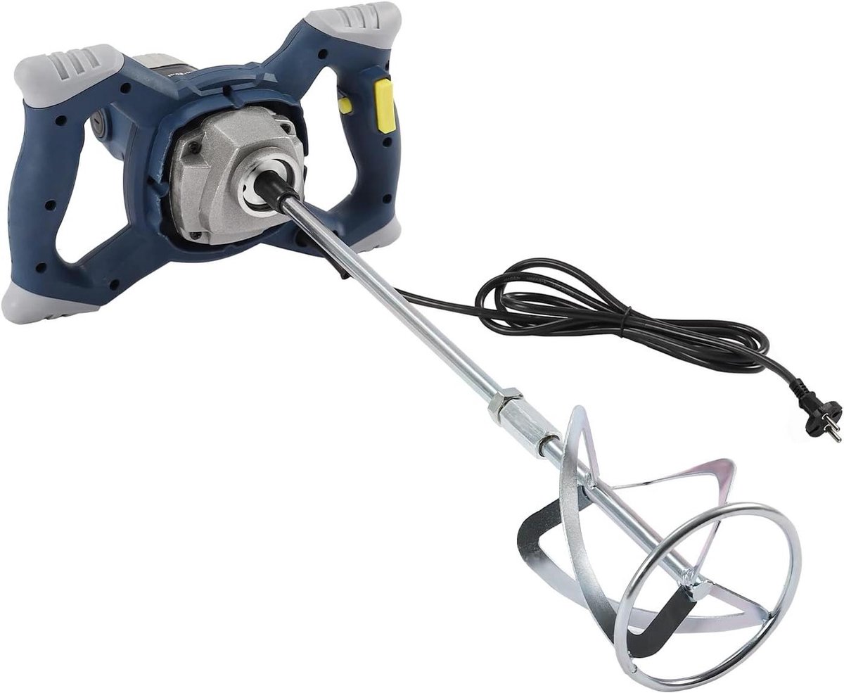 Professionele Roerder - Handmixer Mortel - Materiaalmengen - 6 Instelbare Snelheden - 1400 Watt - Blauw