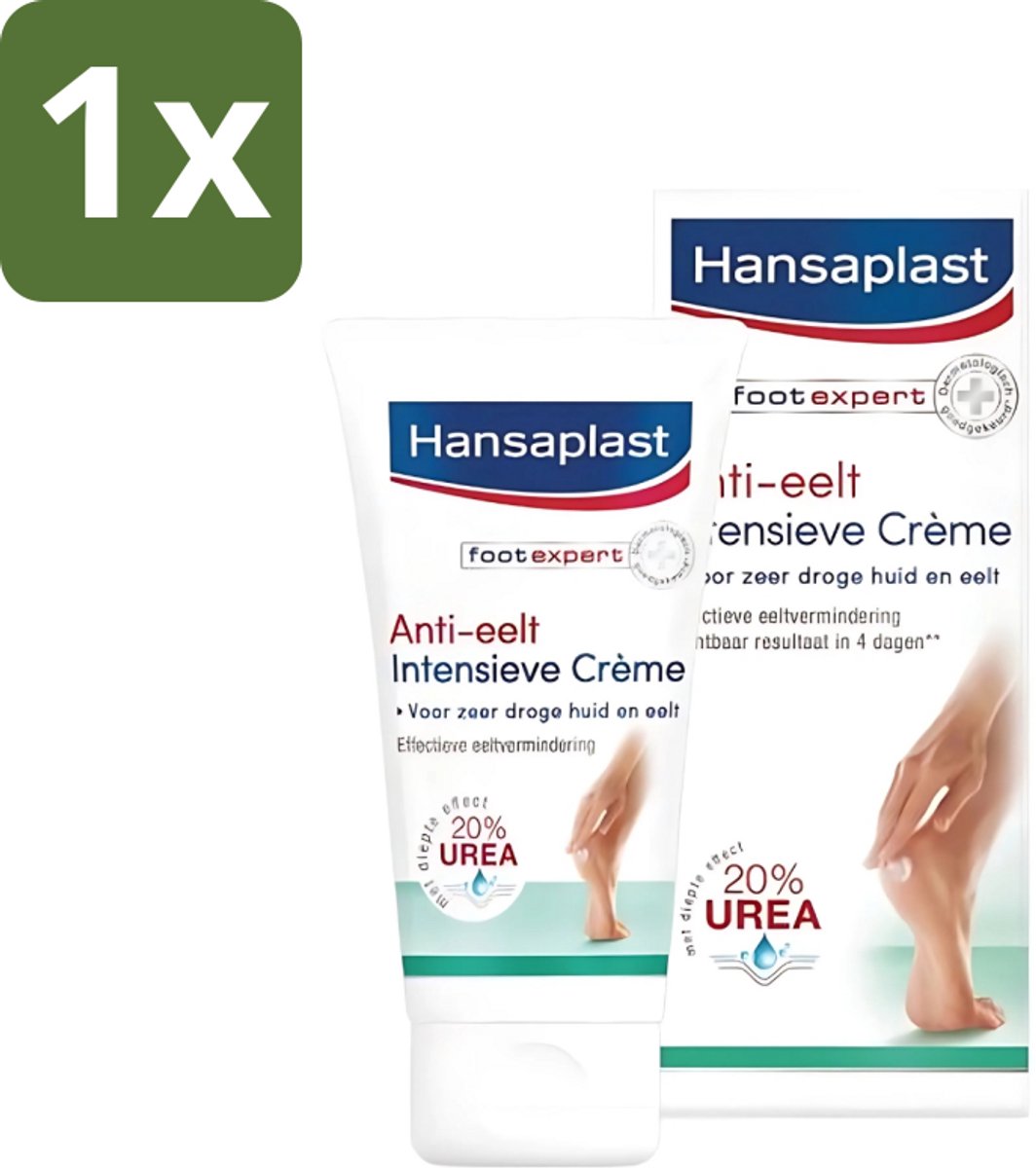 1 x Hansaplast Anti-Eelt Creme 75 ml - Anti Eelt Crème - Voetencrème - Voetverzorging - Droge Voeten - Eelt