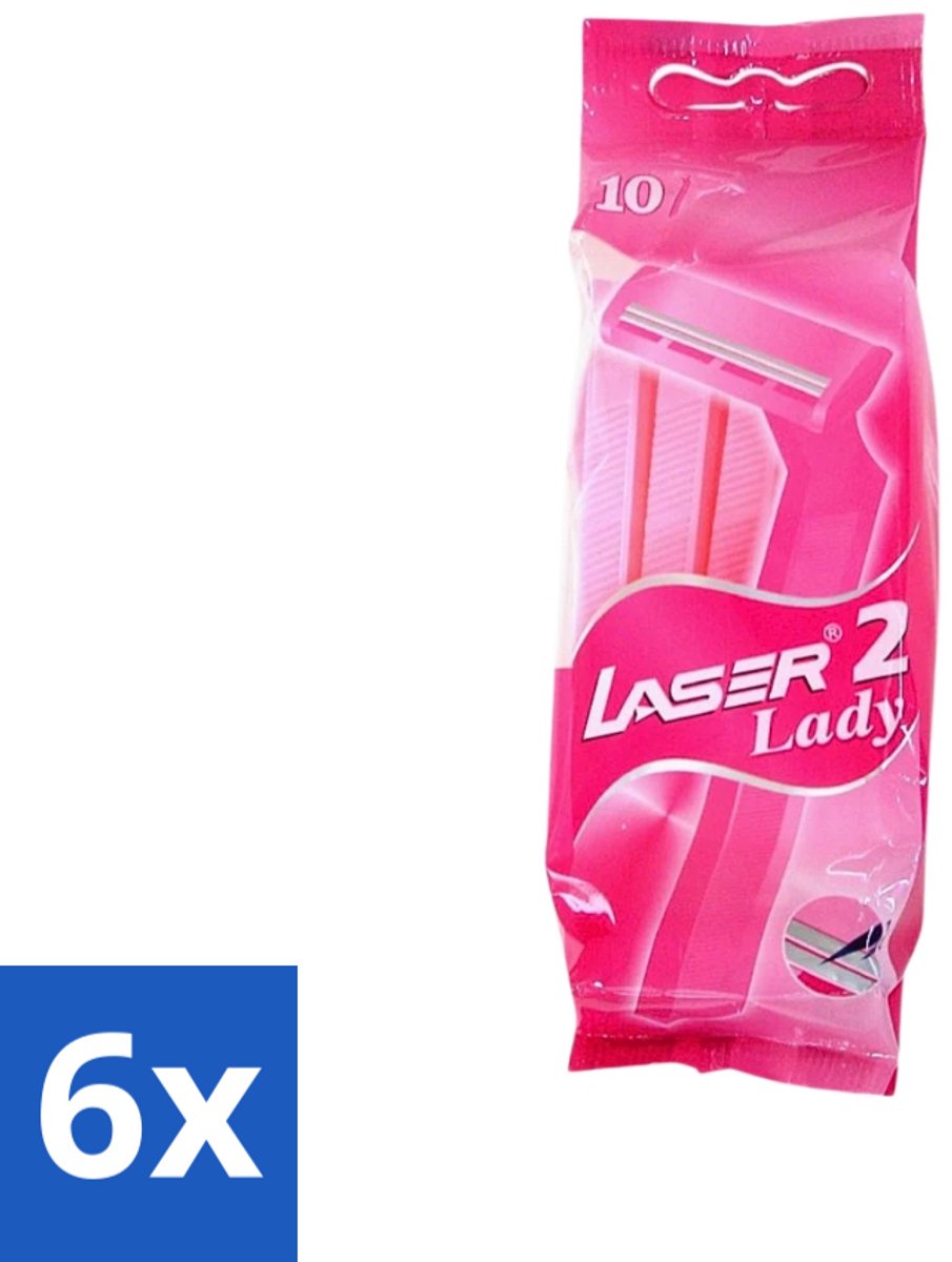 Benson - Laser Twin Women - Wegwerpscheermesjes - Voor Vrouwen - 10 Mesjes - Voordeelverpakking - 6 stuks