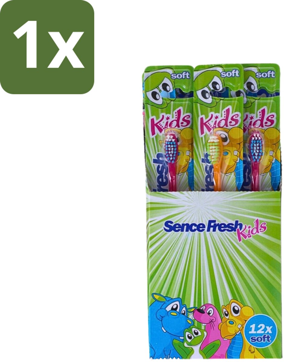 1 x Sence - Fresh Kids Soft - Tandenborstels - Zacht - 12 Tandenborstels - Tandenborstels Voor Kinderen - Zachte Tandenborstels - Kindertandenborstels - Tandenborstel Voor Kinderen - Gezonde Mondhygiëne