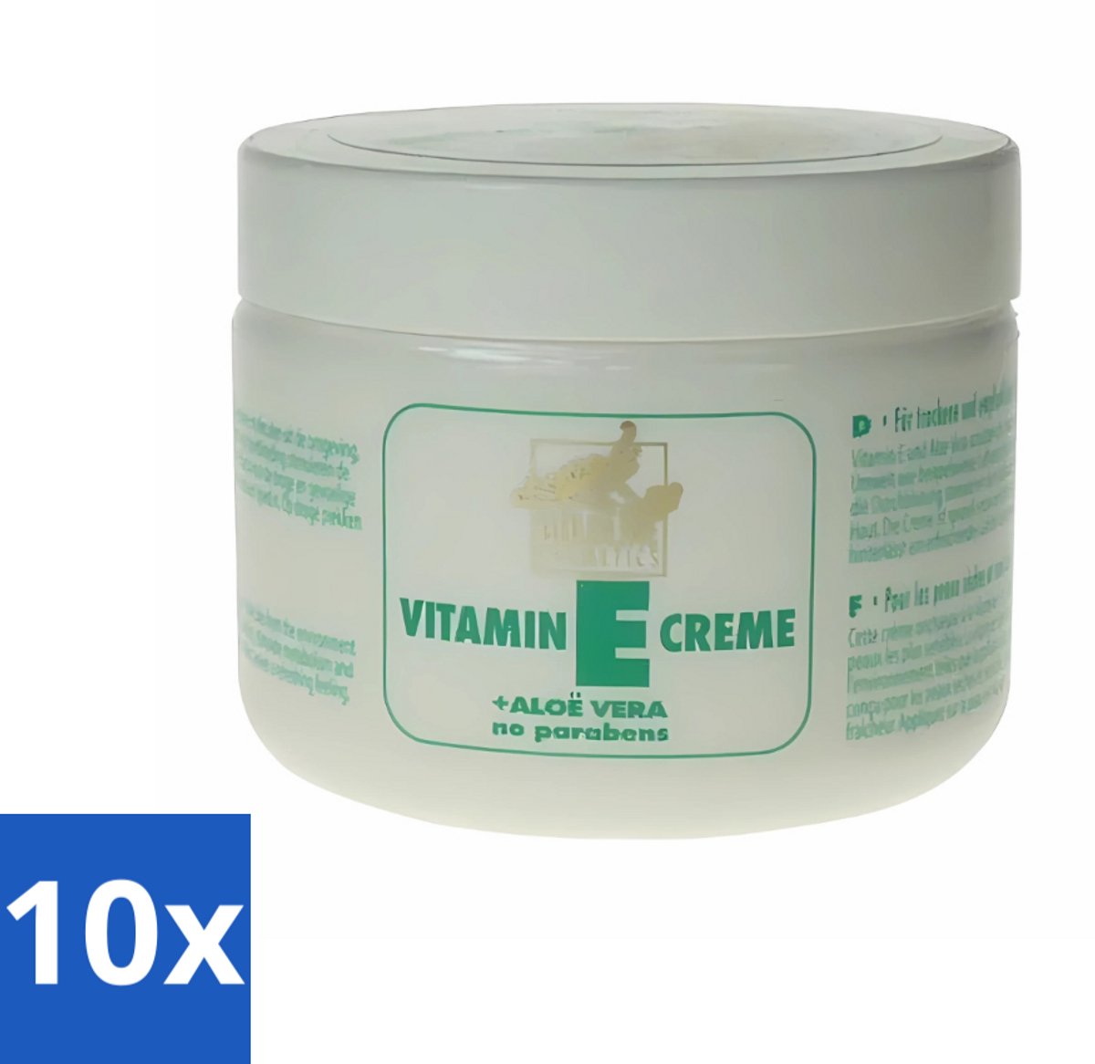10 x Goldline - Bodycrème - Vitamine-E & Aloë Vera - Gevoelige Huid - Kalmerend - 250 ml - Gevoelige Huid - Vitamine E - Aloë Vera - Bodycrème - Kalmerend