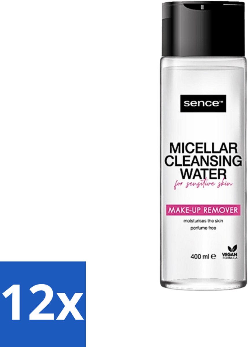 12 x Sence - Gevoelige Huid - Micellair Water - Make-up Remover - 400 ml - Gevoelige Huid - Make-up Remover - Micellair Water - Hypoallergen - Parfumvrij