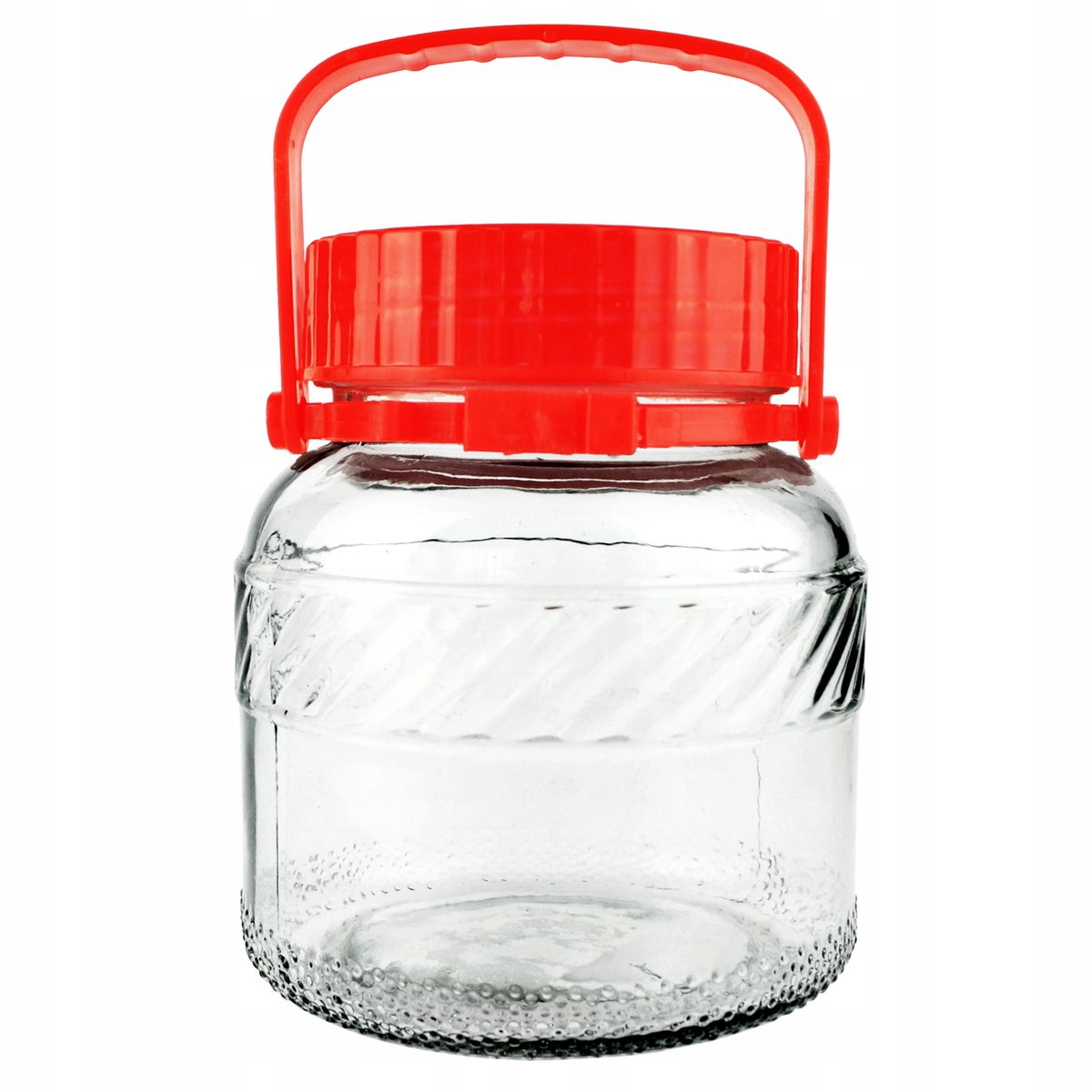 Glazen Pot 1000ml met Plastic Deksel en Handvat - 1L Pot voor Groenten