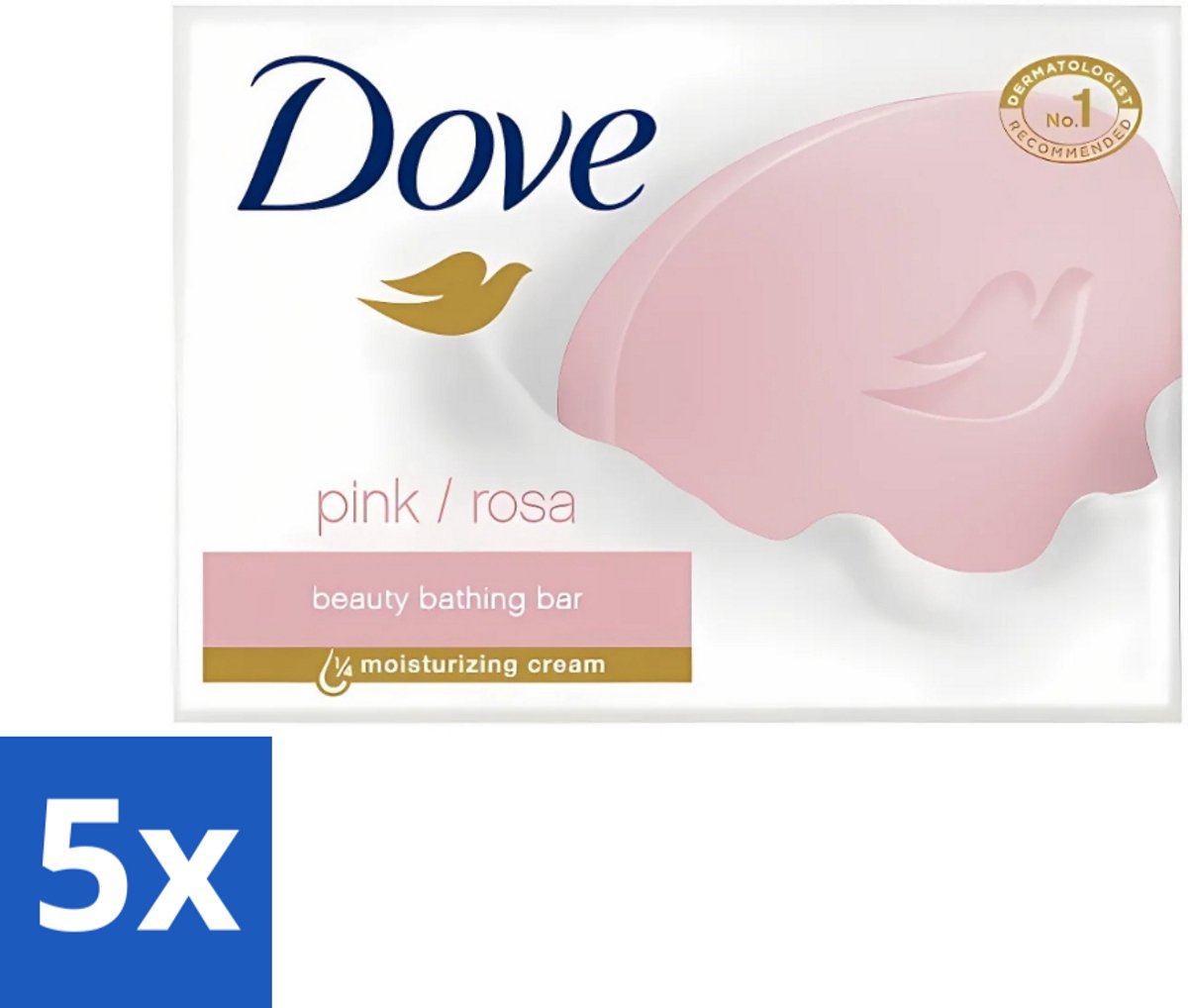 Dove - Zeep - Pink - Hydraterend en Verzorgend - 4 x 100 g - Bulkverpakking - 5 stuks