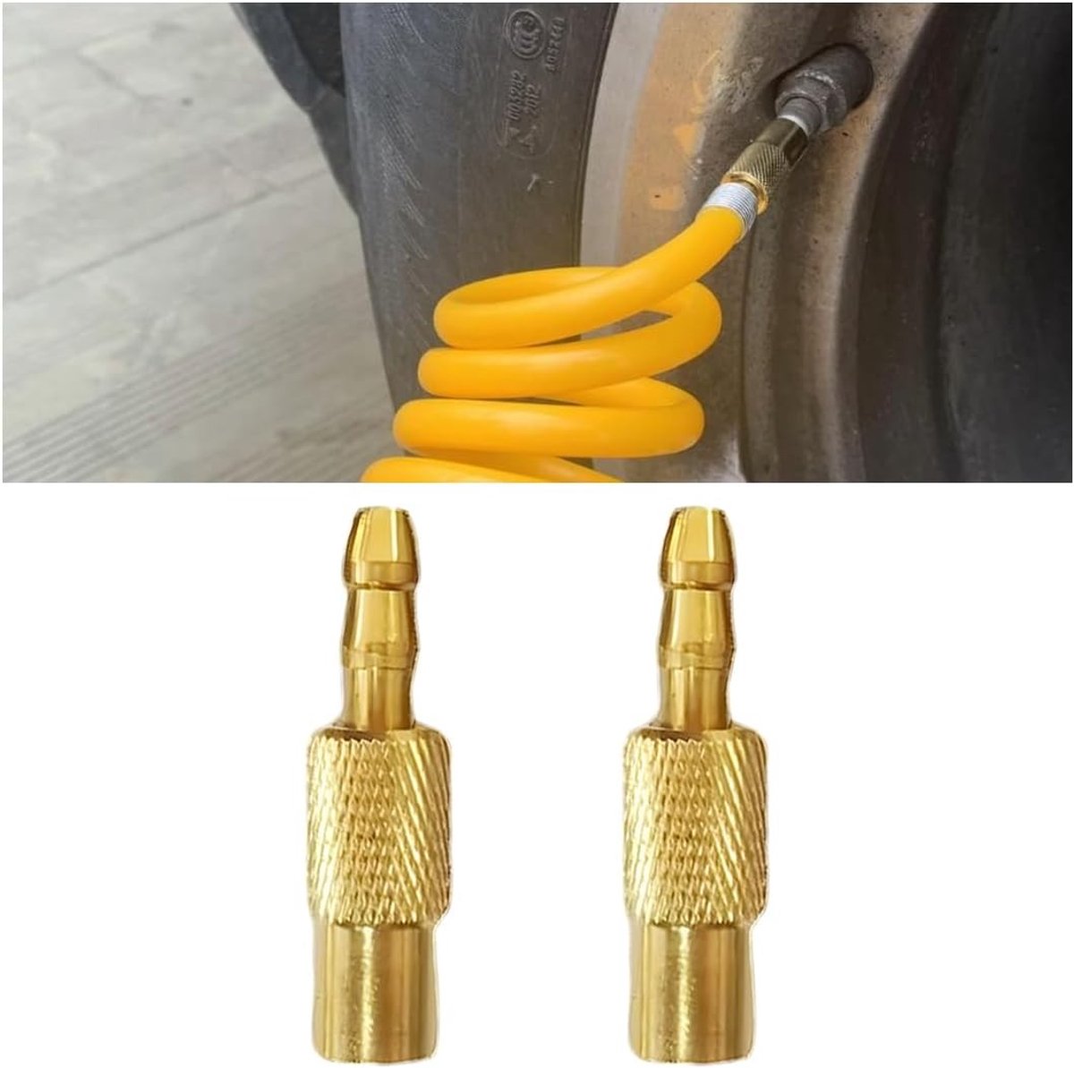 2 Stuks Ventielconnector voor Bandenpomp, Luchtpomp Clip voor Auto en Truck, Lekvrije Verbinder voor Compressor en Bandenopblazer