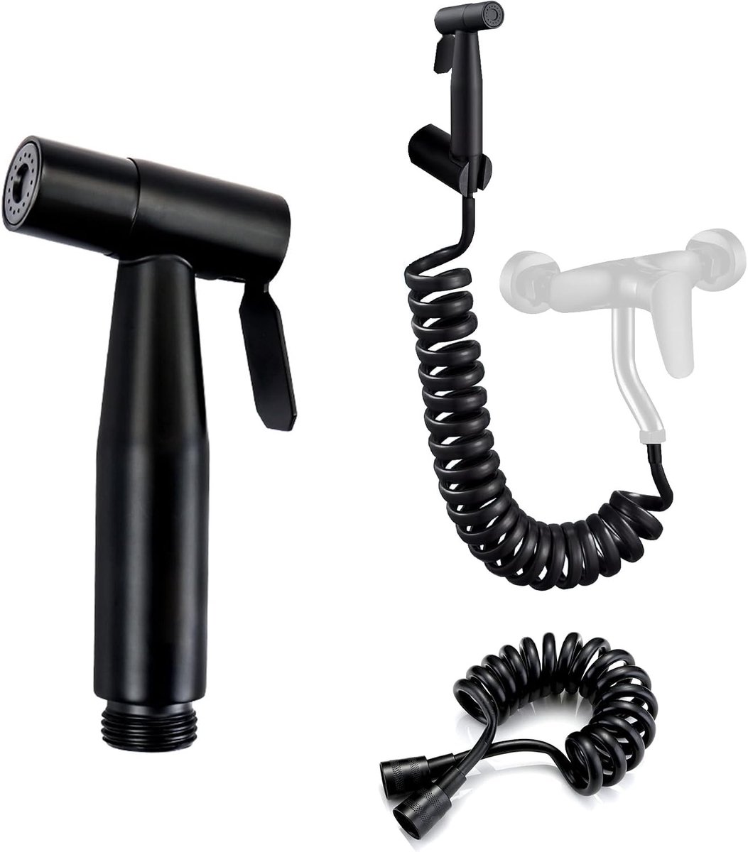 Handdouche van RVS voor Toilet en Bidet - Sprayer Set met 200cm Slang, Telescopisch en Geschikt voor Badkamer en Wasruimte