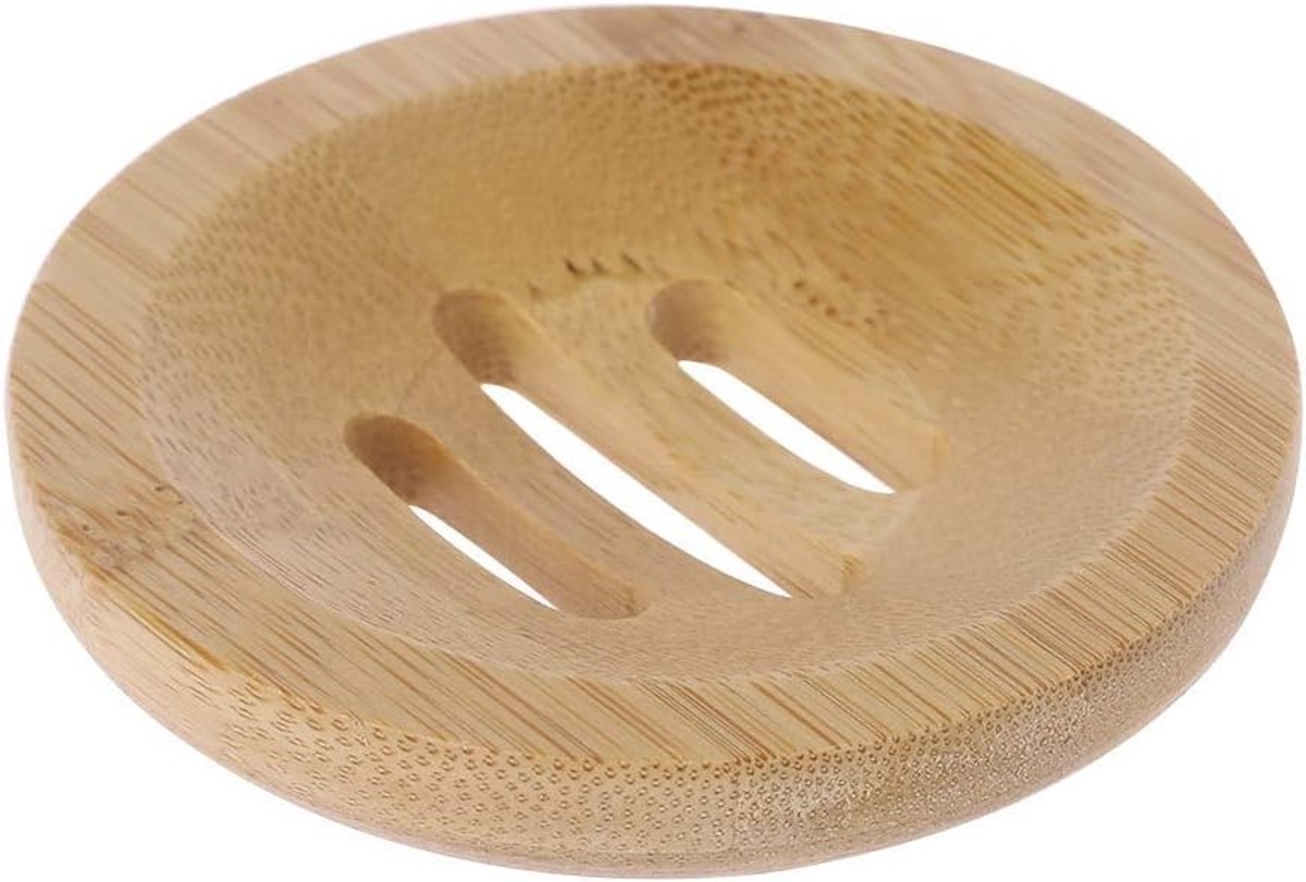 Houten Zeep Tray Houder in Ronde Vorm voor Badkamer en Keuken - Ideaal voor Zeep, Spons en Schuurschotel Opslag