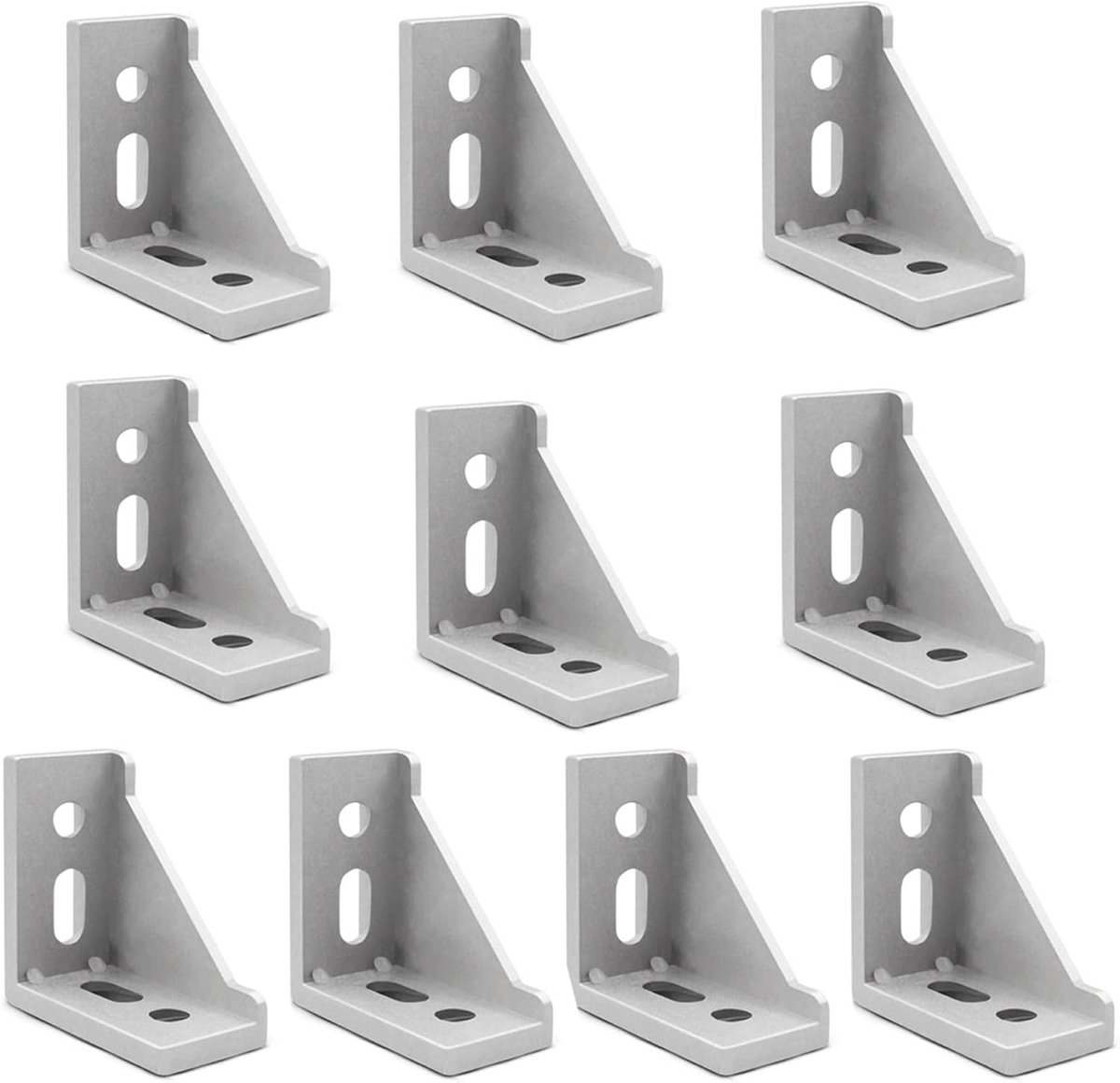 Set van 10 Hoekverbindingen voor 3060 Aluminium Profiel, Muurbevestiging, Eenvoudige Montage, Duurzaam en Sterk