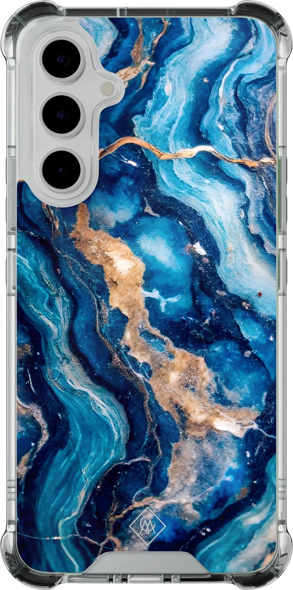 Casimoda® hoesje - Geschikt voor Samsung Galaxy A55 - Ocean Marble - Shockproof case - Extra sterk - - Multi, Transparant