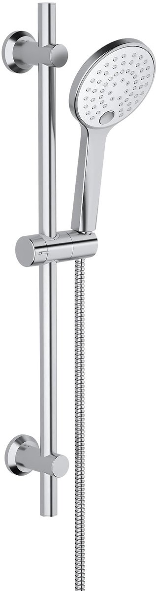 Elzusha - Doucherail van roestvrij staal 70 cm - Chroom met handdouche