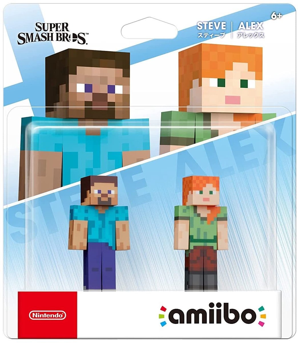Elzusha - Nintendo Amiibo 2 Pack - Minecraft Steve & Alex