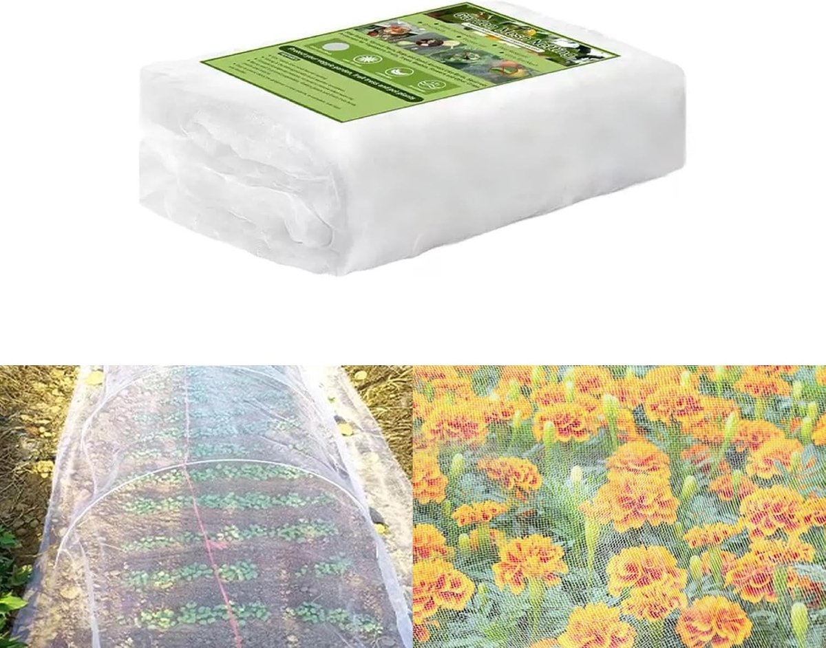 Veiligheidsnet voor hoog bed, insectenwerend net, plantbescherming, groentenet en fijnmazig gaas voor tuinplanten
