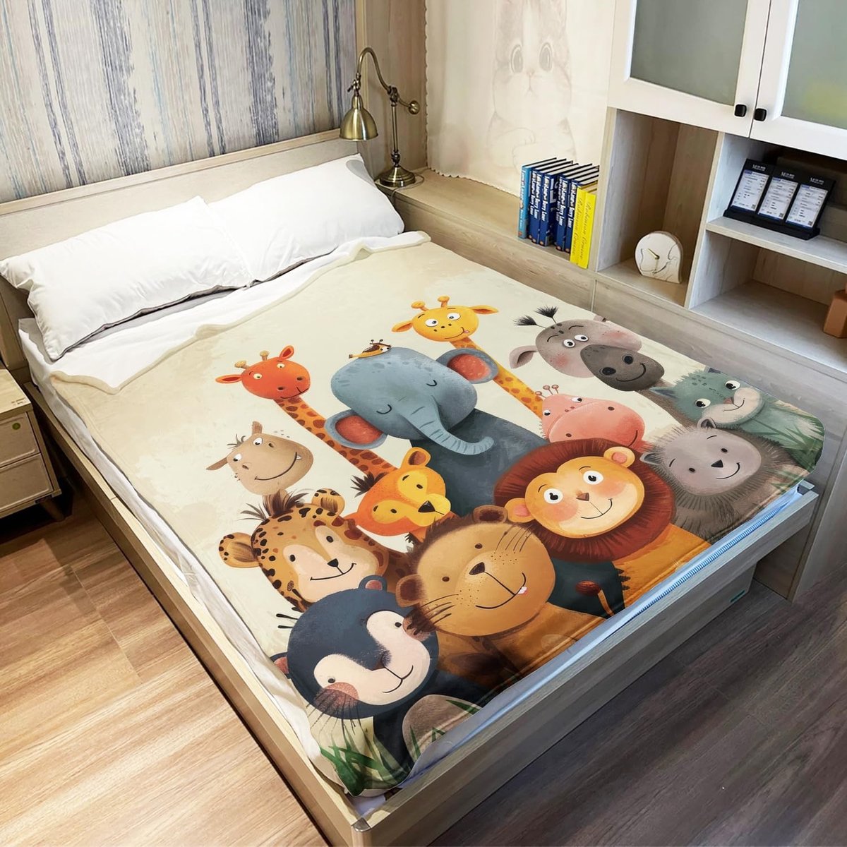 Elzusha - Zachte Fleece Dekens met Dierenprint 135 x 200 cm