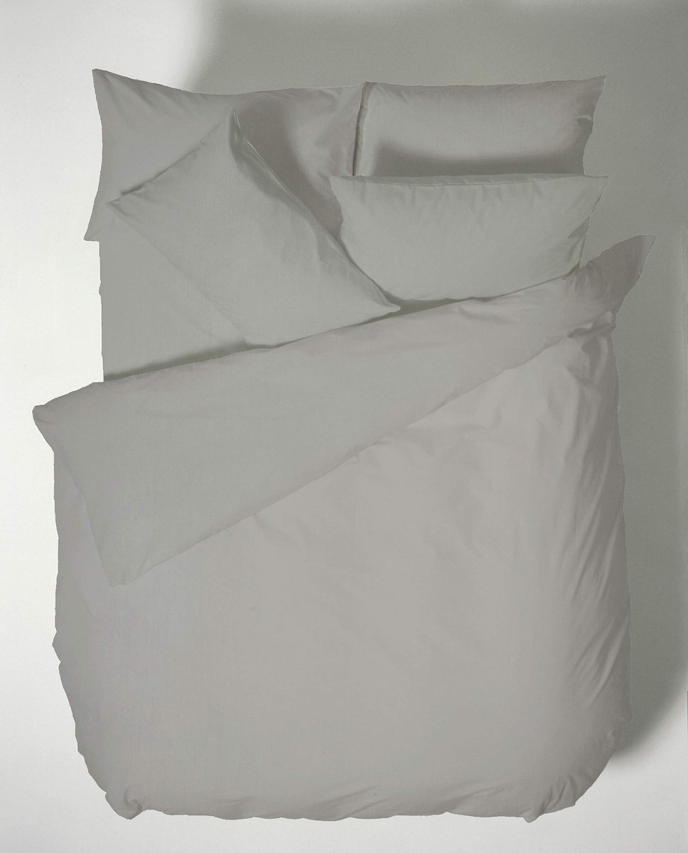 Elzusha - Effen Donkergrijs Bedlinnen Set 135 cm - 100% Percale Katoen